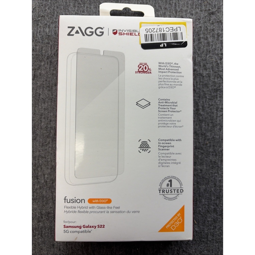 ZAGG Invisible Shield Fusion Screen Protector for Samsung Galaxy S22 - CLEAR